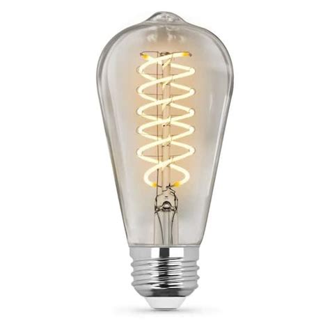 Feit Electric 60 Watt Equivalent St19 Dimmable Spiral Filament Clear