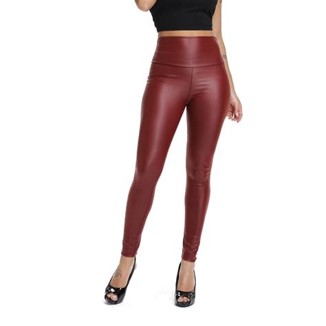 Fittoo Fittoo Sexy Women S Stretchy Faux Leather Leggings High