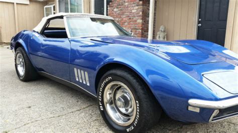 1968 Corvette Convertible 427v8 4 Speed Two Tops For Sale