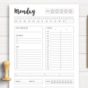 Life Planner Printable Daily Planner Pages Floral Planner Etsy