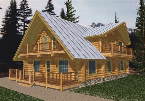 Plan 35022gh 4 Bedroom 3 Bath Log Home Plan