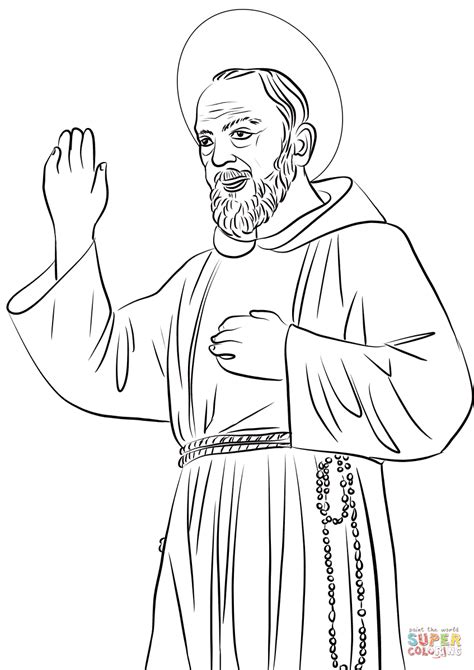 Ausmalbild Pio Von Pietrelcina Ausmalbilder Kostenlos Zum Ausdrucken