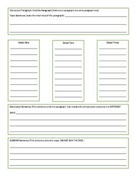 Three Paragraph Essay Graphic Organizer By Emily Ault TPT