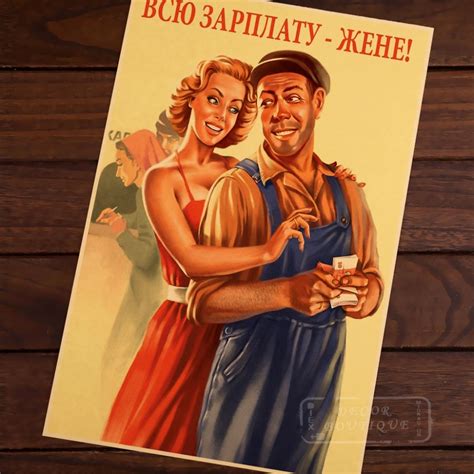 Worker Beauty Attract Sexy Cool Pin Up Ussr Soviet Vintage Retro Canvas Poster Diy Wall Home