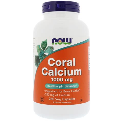 Now Foods Coral Calcium 1000 Mg 250 Veg Capsules By Iherb