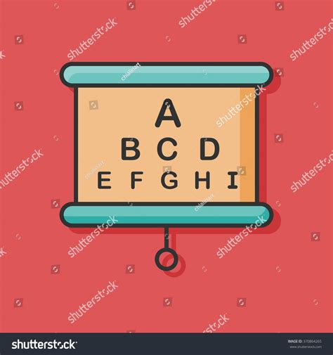 Eye Chart Test Vector Icon Stock Vector Royalty Free 370864265