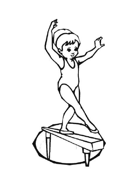 Gymnastics Coloring Pages For Kids Printable