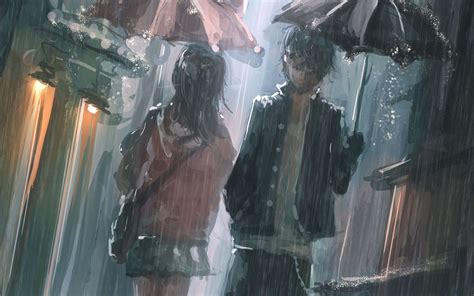 Aesthetic Rain Anime Desktop Wallpapers Wallpaper Cave