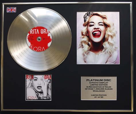 Rita Oracd Platinum Disc And Photo Displaylimited Editionora