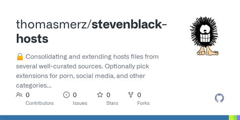 Github Thomasmerz Stevenblack Hosts Consolidating And Extending