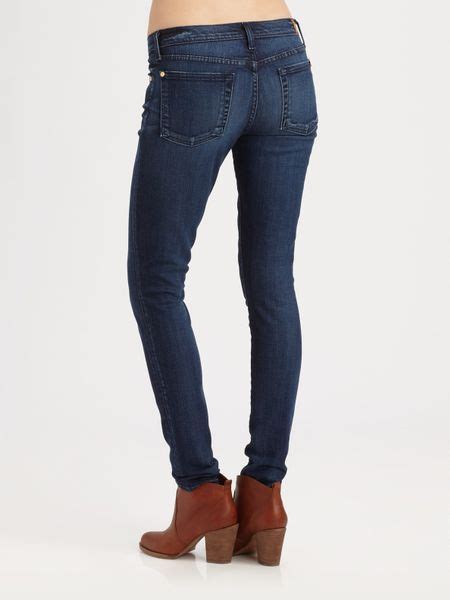 7 For All Mankind Slim Illusion Skinny Jeans In Blue Lyst