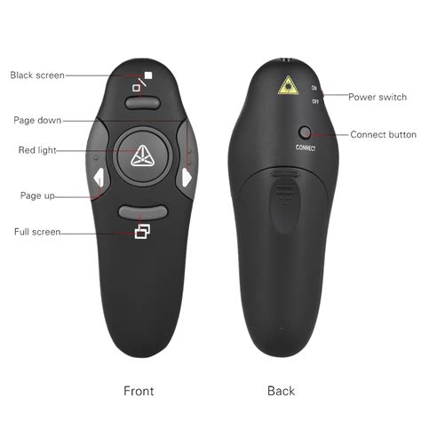 24ghz Wireless Flip Pen Laser Pointer Presenter Remote Control Air
