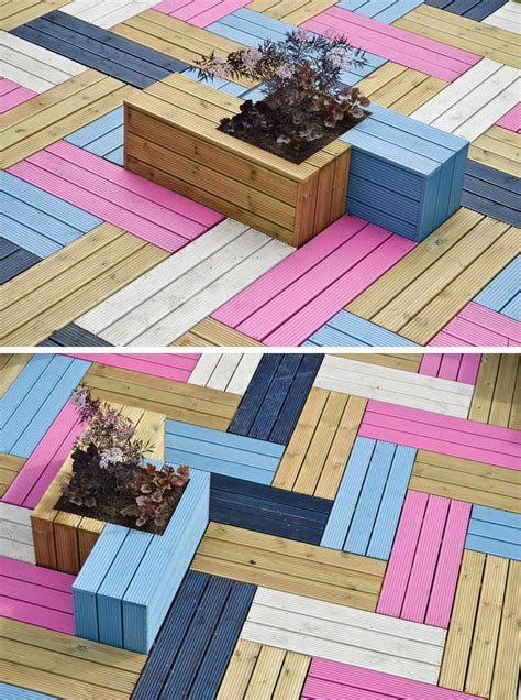 Deck Design Ideas This Rooftop Deck Received A Colorful Modern
