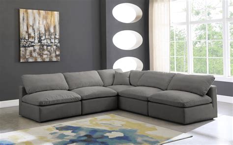 Buy Soflex Cloud Grey Modular Sectional Sofa In Grey Fabric Online