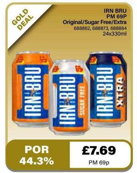 Irn Bru Original Sugar Free Extra Offer At Bestway