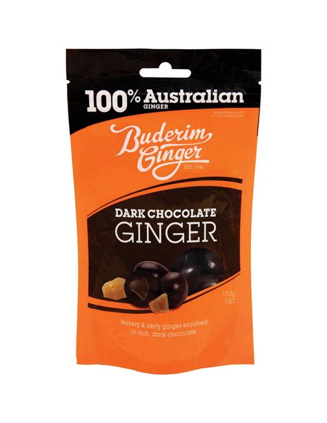 Buderim Dark Chocolate Coated Ginger 150g Allys Basket Direct