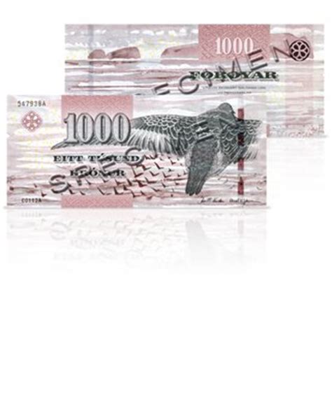 Garvins world currency & coin weltweiter versand. Faroese 1000-krone banknote - Royal Danish Mint
