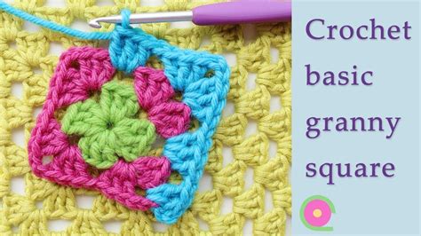 Video Tutorial And Free Written Pattern Granny Square Crochet Square