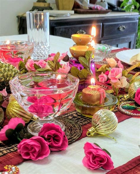 A Bright And Floral Diwali Tablescape One Brick At A Time Diwali