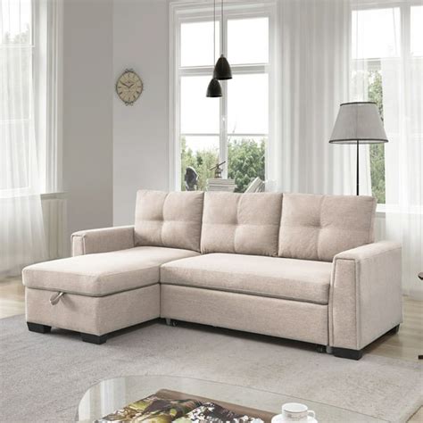 Mammoth 92" Modular Convertible Reversible Sleeper Sectional Fabric