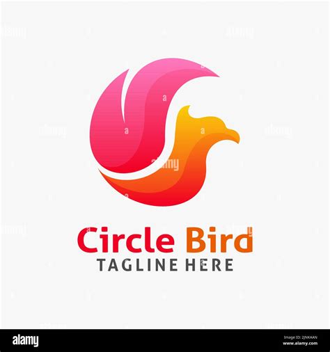 Bird Logo Design In Circle Concept Stock Vector Image And Art Alamy