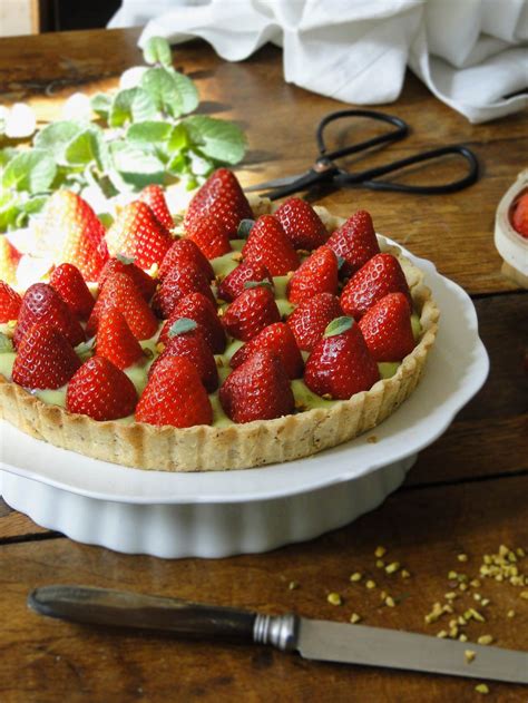 This collection of recipes will give you lots of options for when you find yourself with too many. strawberry pistachio tart | Fun desserts, Strawberry, Easter eggs chocolate