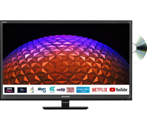 Sharp T C Be Kr Fb Smart Hd Ready Led Tv With Built In Dvd