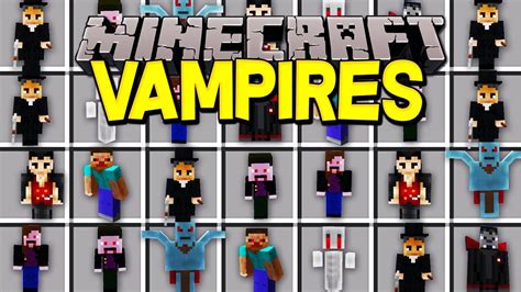 Minecraft Vampire Mod Become A Vampire Turn Into Bats Drink Blood