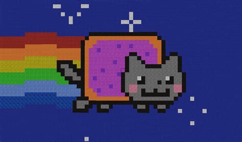 Nyan Cat Pixel Art Pixel Art Nyan Cat Lego Art