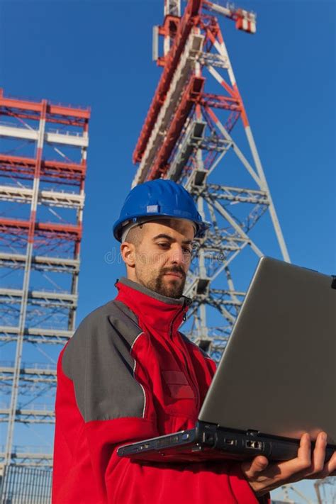 Engineer At Work Stock Photo Image Of Posing Building 18348910
