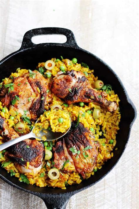 Crispy roasted chicken pieces recipe is a life saver for busy weeknights. One Pot Chicken Saffron Rice with Peas and Olives ...
