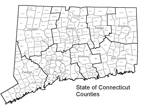 State Of Connecticut County Outline The Charger Bulletin