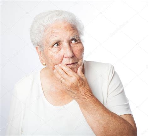 Old Woman Thinking Stock Photo By Asierromerocarballo