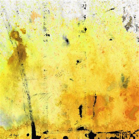 Yellow Abstract Art Lemon Haze By Sharon Cummings Painting By