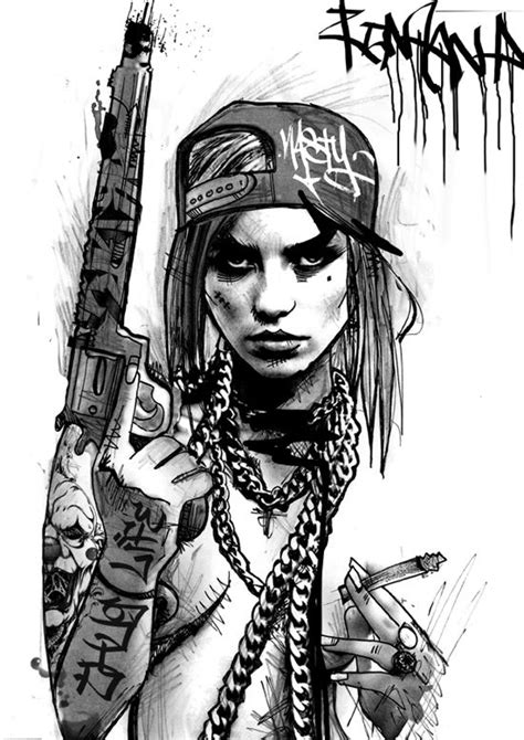 Gangster Girl Drawings