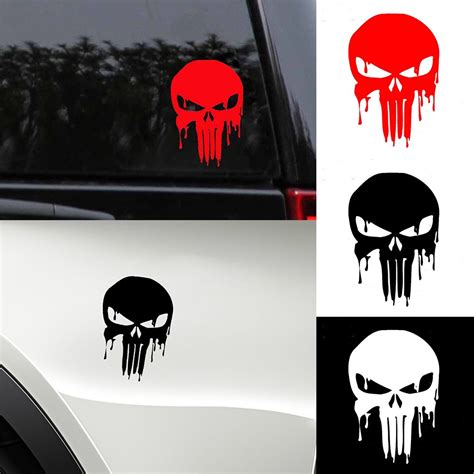 Horrible Skull Bloody Punisher Car Truck Styling Vinyl Decal Decorative