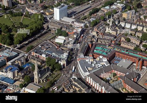 Aerial View Of Ealing Town Centre In West London Uk Stock Photo Alamy
