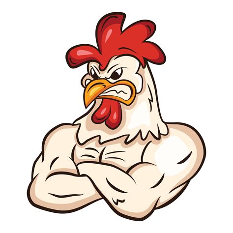 Angry Chicken Vector Illustration 16674149 Vector Art At Vecteezy