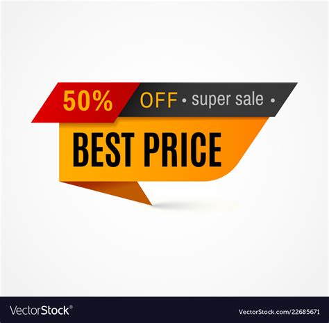 Price Label Special Offer Sale Tag 50 Off Vector Image