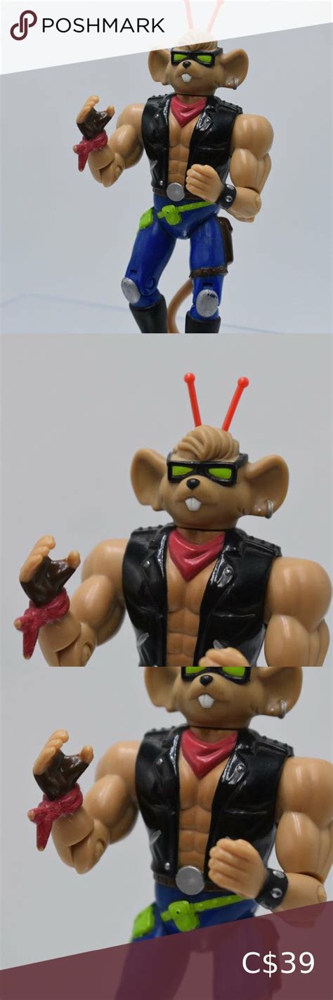 Vintage 1993 Galoob Biker Mice From Mars Throttle Action Figure Vintage