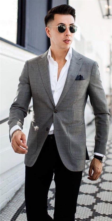 Men’s Style Guide Everything Grey Blazer Outfits Men Mens Fashion Casual Mens Fashion Blazer