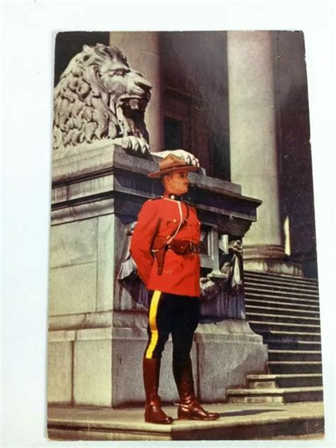 Vintage Postcard The Mountie Royal Canadian Mounted Police Force Canada