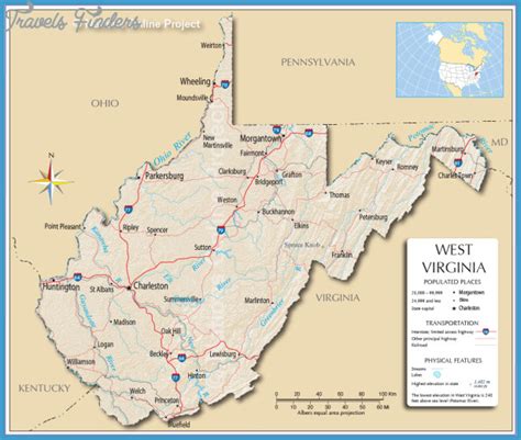 Map Of West Virginia Travelsfinderscom