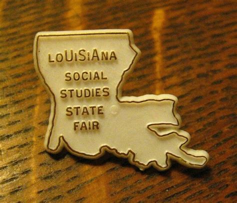 Louisiana Social Studies State Fair Lapel Pin Vintage La Competition