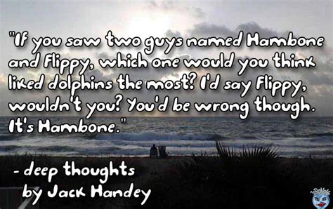 From an actual newspaper contest where entrants aged 14 to 15 were asked to imitate deep thoughts by jack handey. New Jack Handey Quotes. QuotesGram