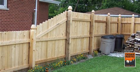 Transitioning Dog Eared Privacy Fence Cedar Rustic Fence Co