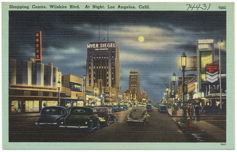 Shopping Centre Wilshire Blvd At Night Los Angeles Cal Flickr