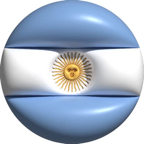 Argentina Bandeira Círculo 3d 22501783 Png