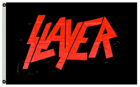 Bandeira Da Bandeira Do Slayer Banda De Rock Heavy Metal Garagem Parede