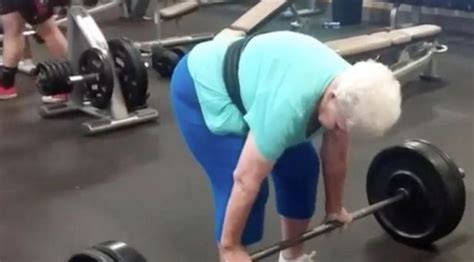 78 year old grandma couldn t get out of her chair now she deadlifts 225 pounds at the gym